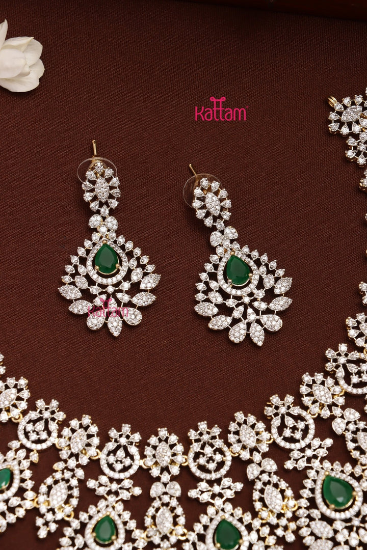 Faiza - AD Semi Bridal Green Choker Set - N5315