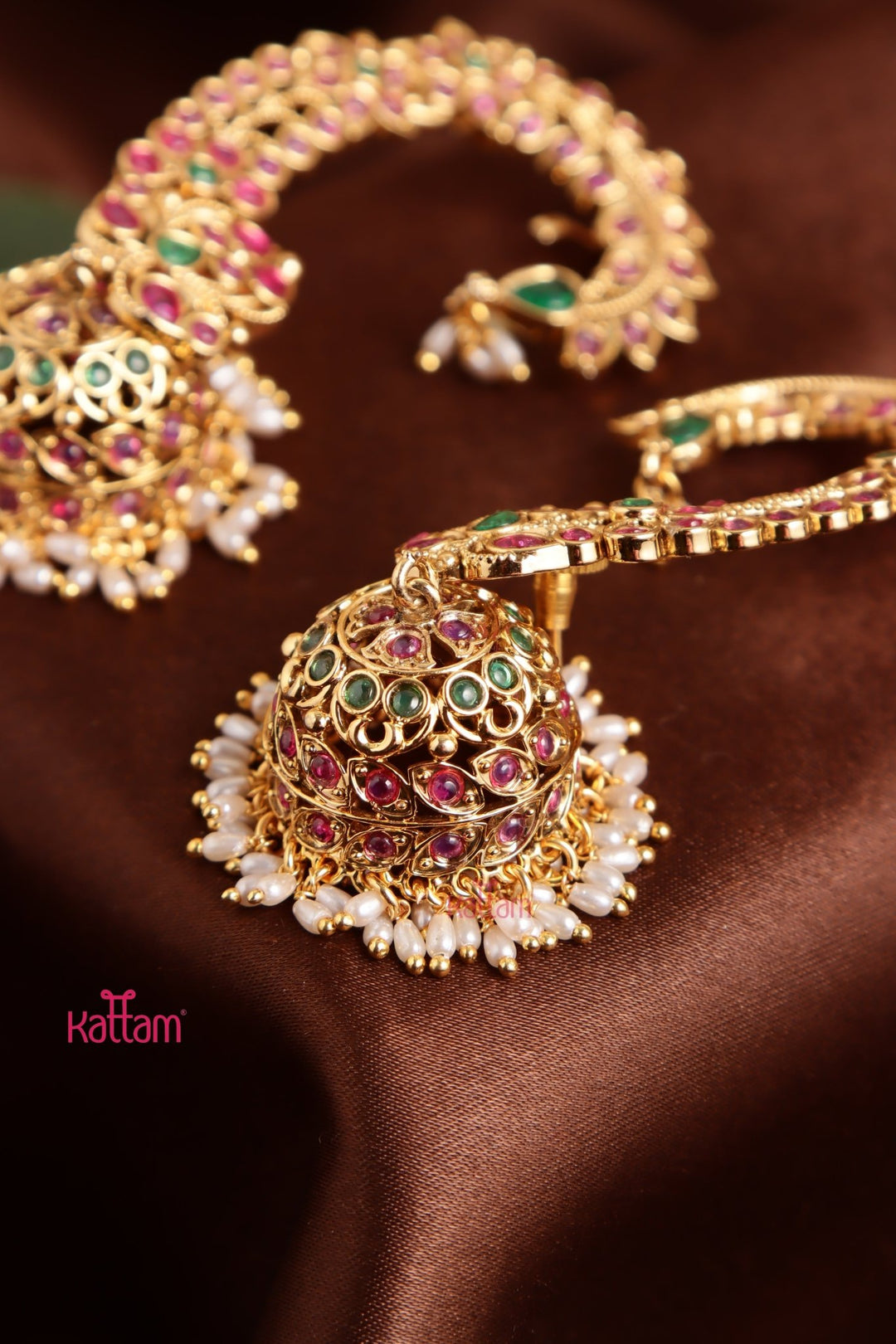 Flourish Peacock Earcuff Jhumka - E1042