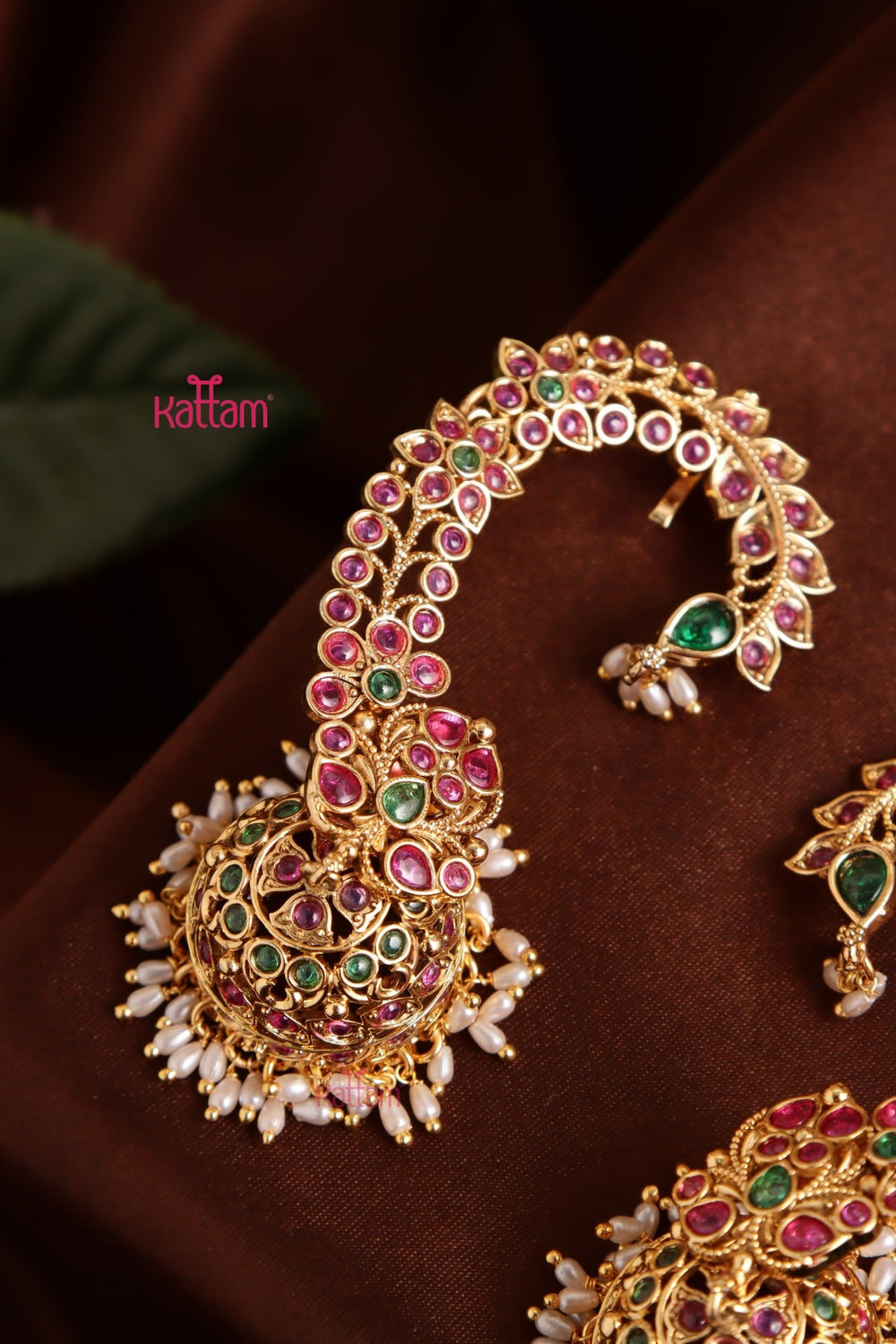 Flourish Peacock Earcuff Jhumka - E1042