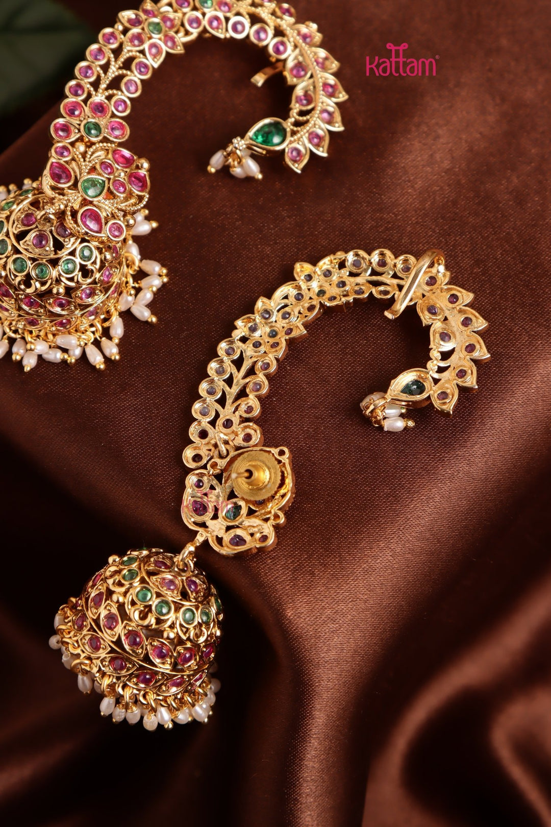 Flourish Peacock Earcuff Jhumka - E1042