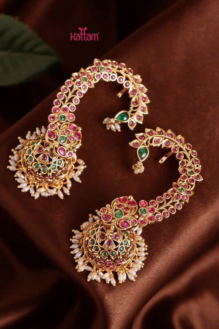 Flourish Peacock Earcuff Jhumka - E1042