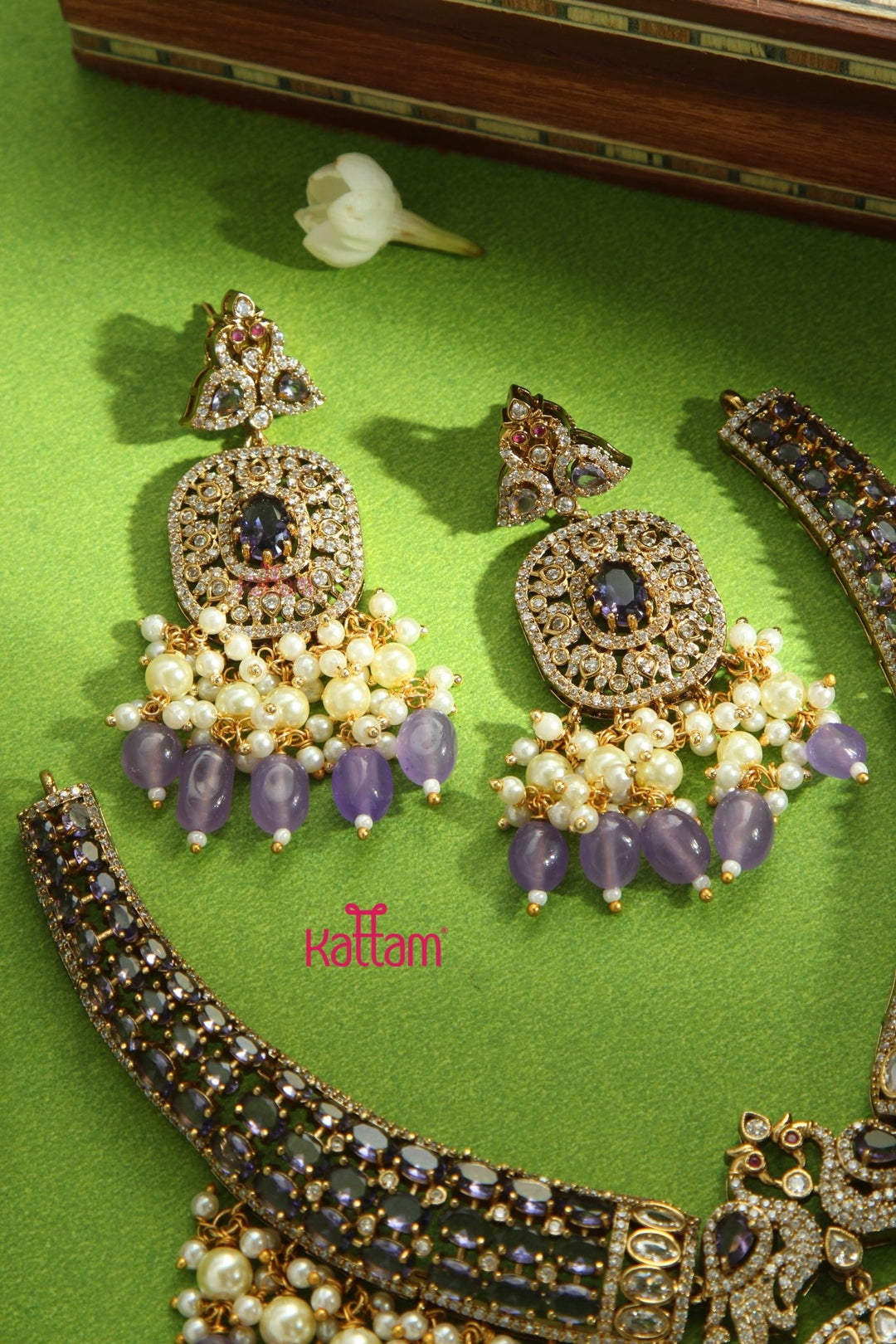 Gajol - AD Purple Stone Choker - N5161