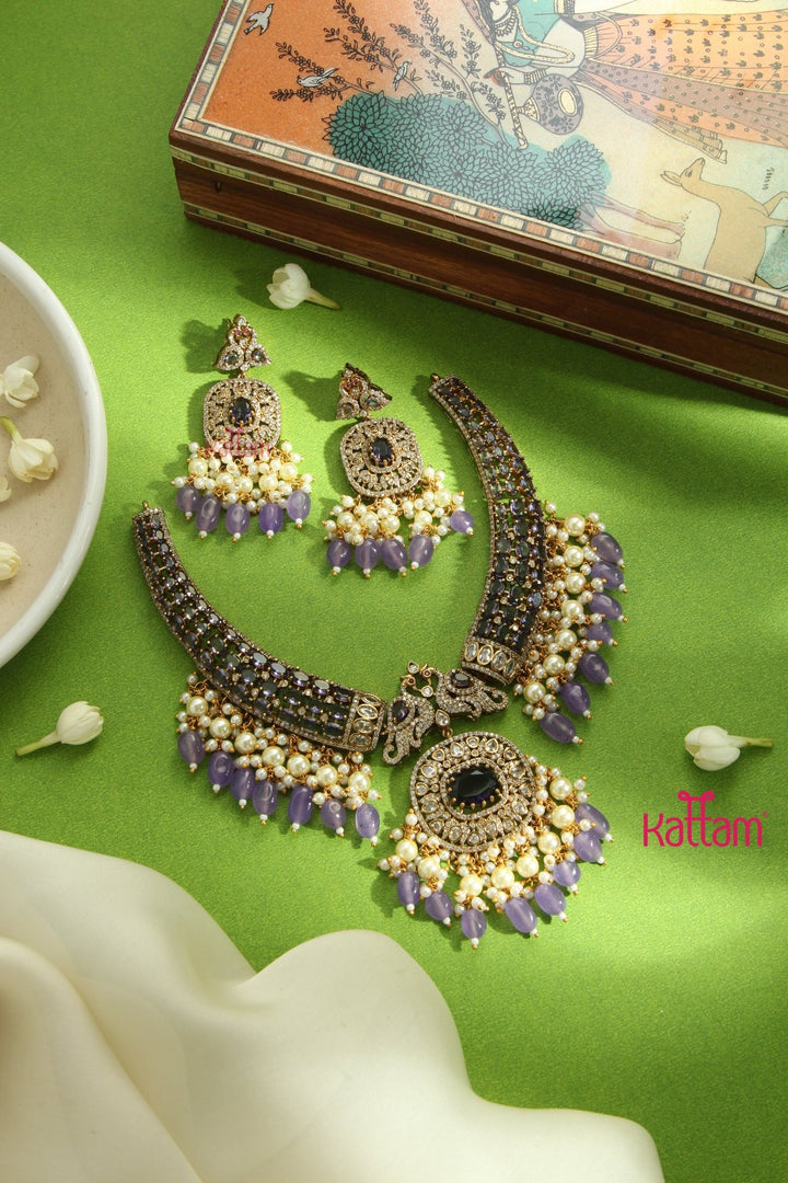 Gajol - AD Purple Stone Choker - N5161