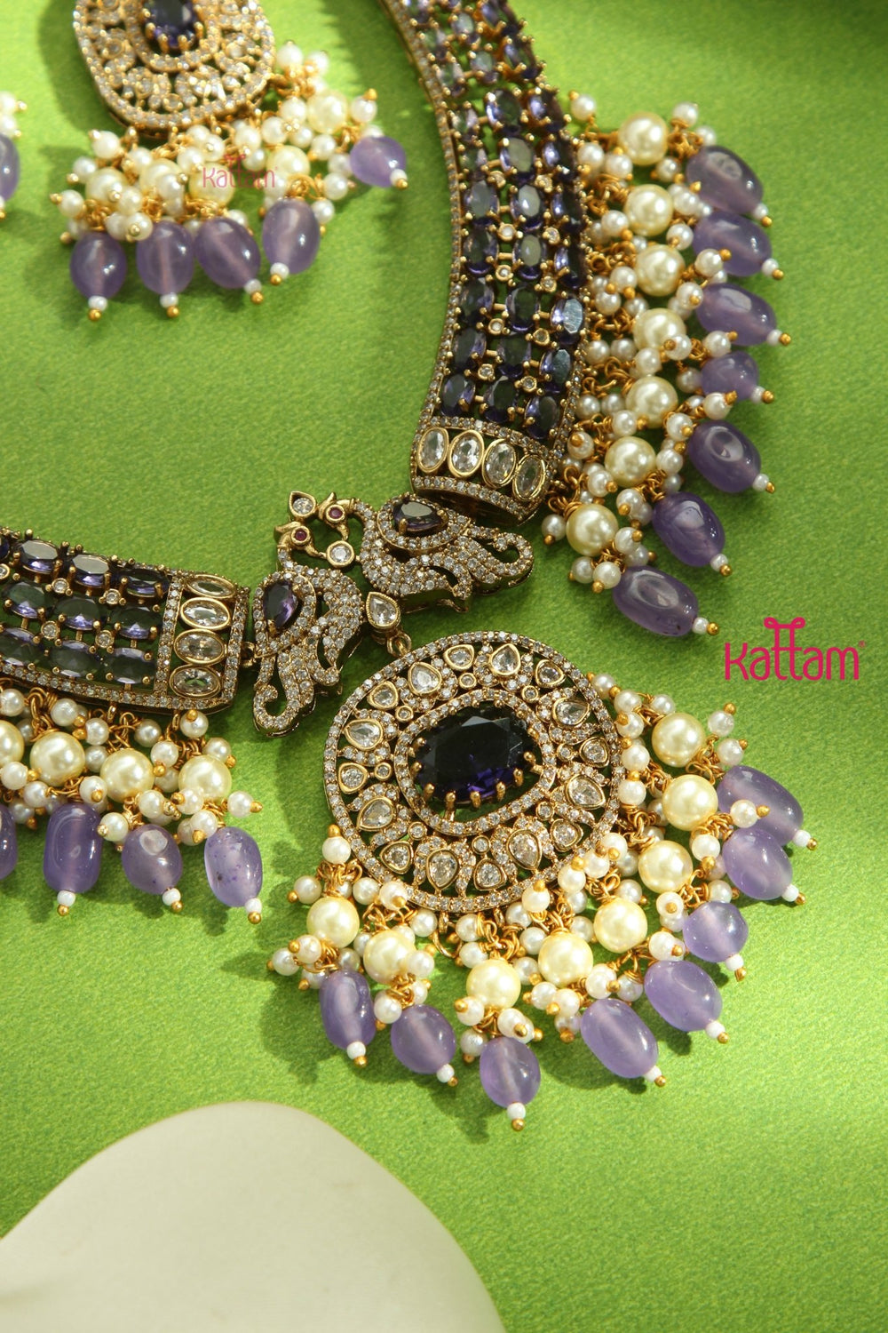 Gajol - AD Purple Stone Choker - N5161