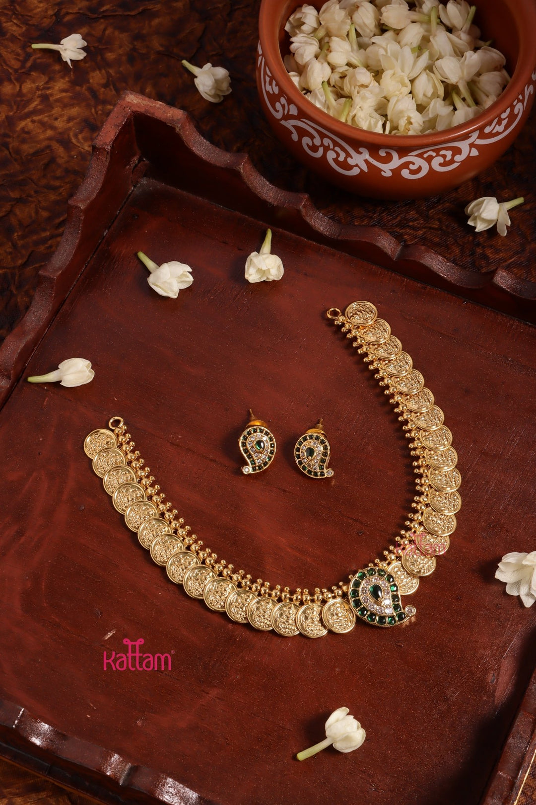 Goddess Coin Manga Choker - Green - N3609