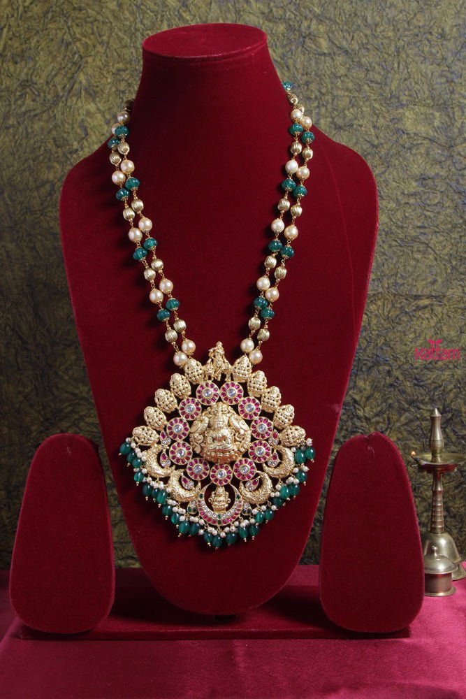 Goddess Kundan Beads Haram (No Earrings) - N1685