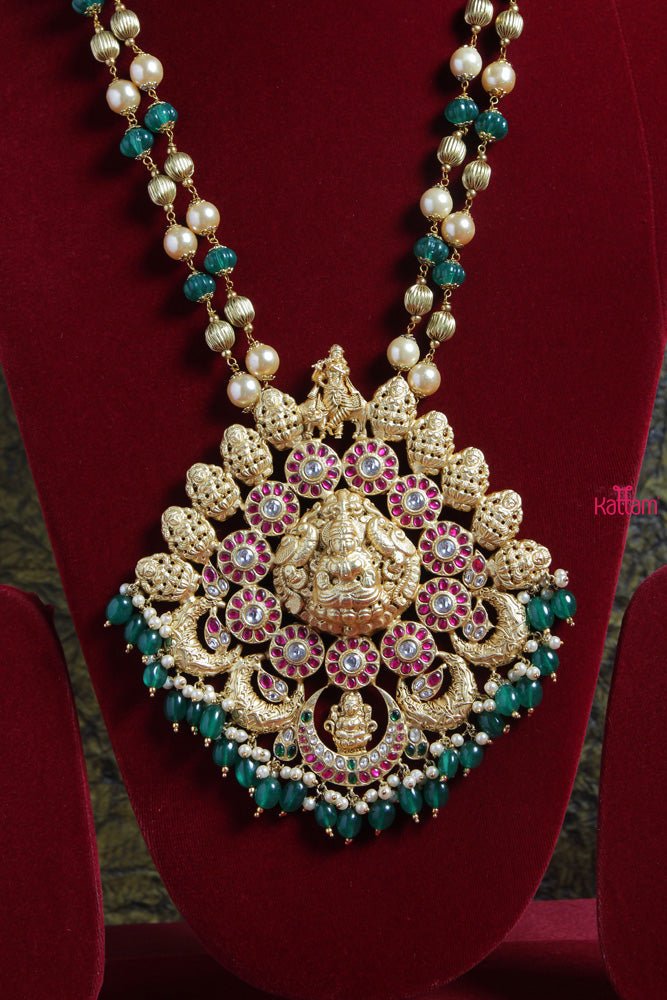 Goddess Kundan Beads Haram (No Earrings) - N1685