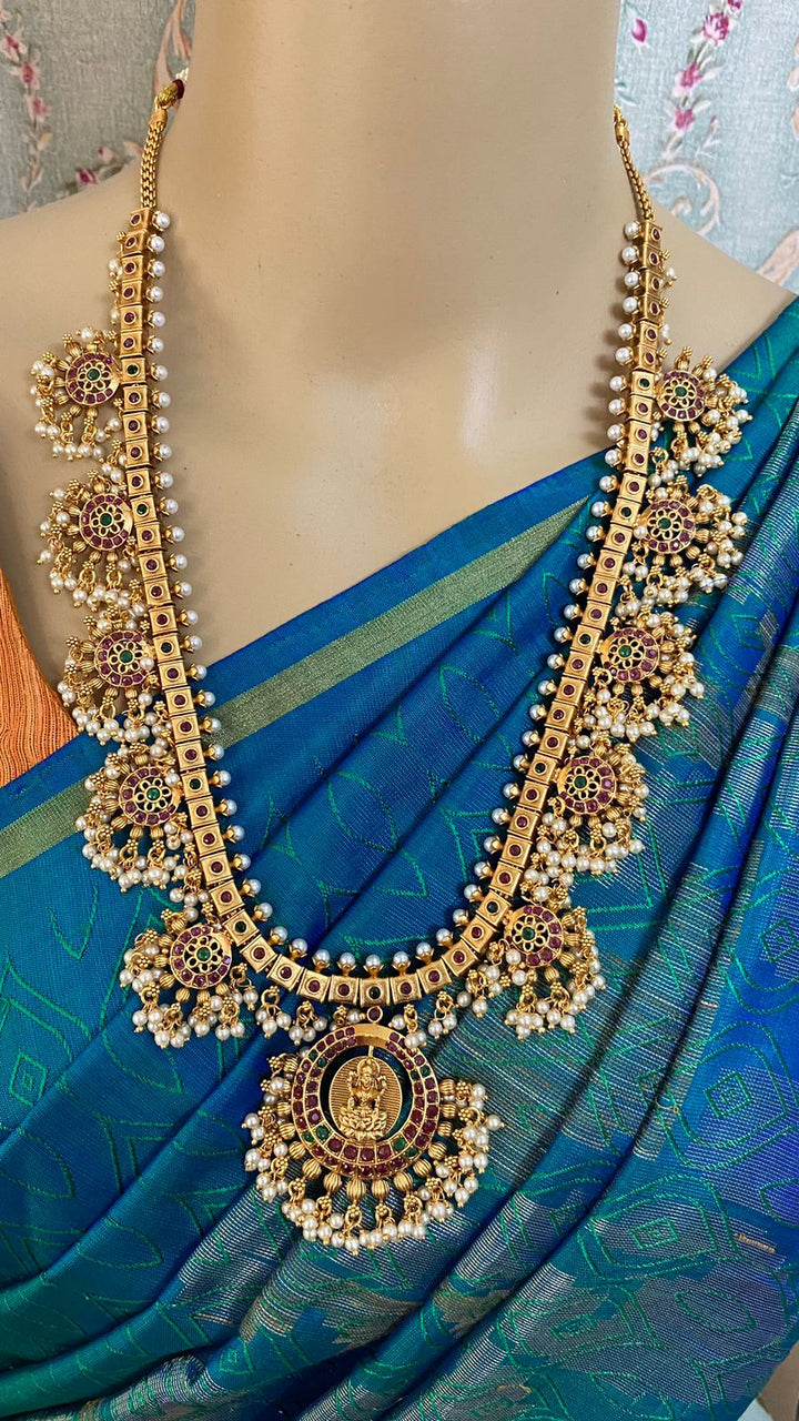 Goddess Lakshmi Guttapusalu Necklace Haram ( Sold Separately) - N814