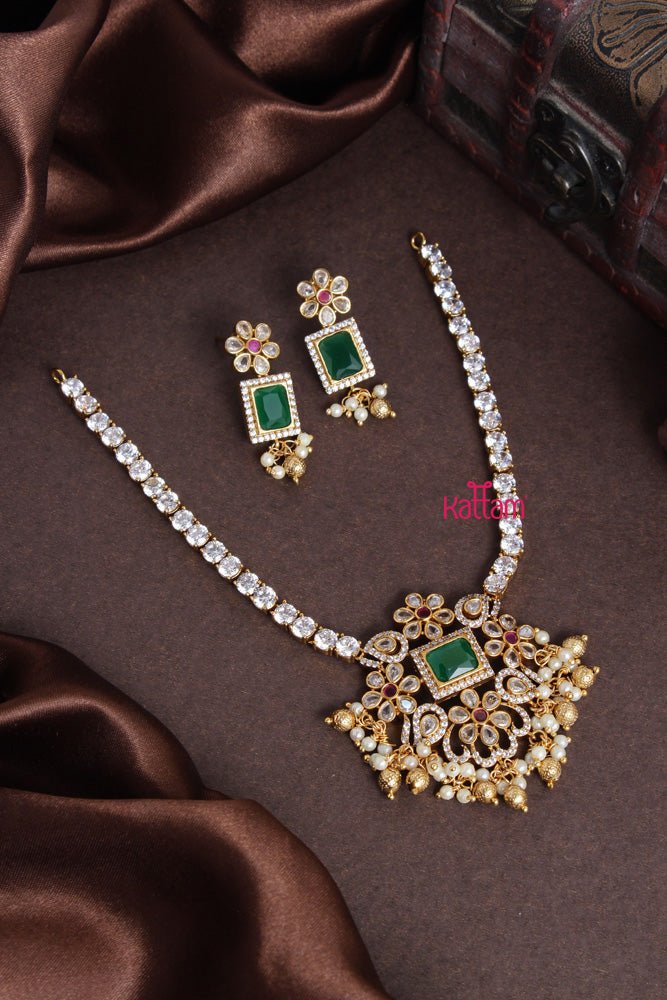 Grand Stone Dollar Necklace - N2153