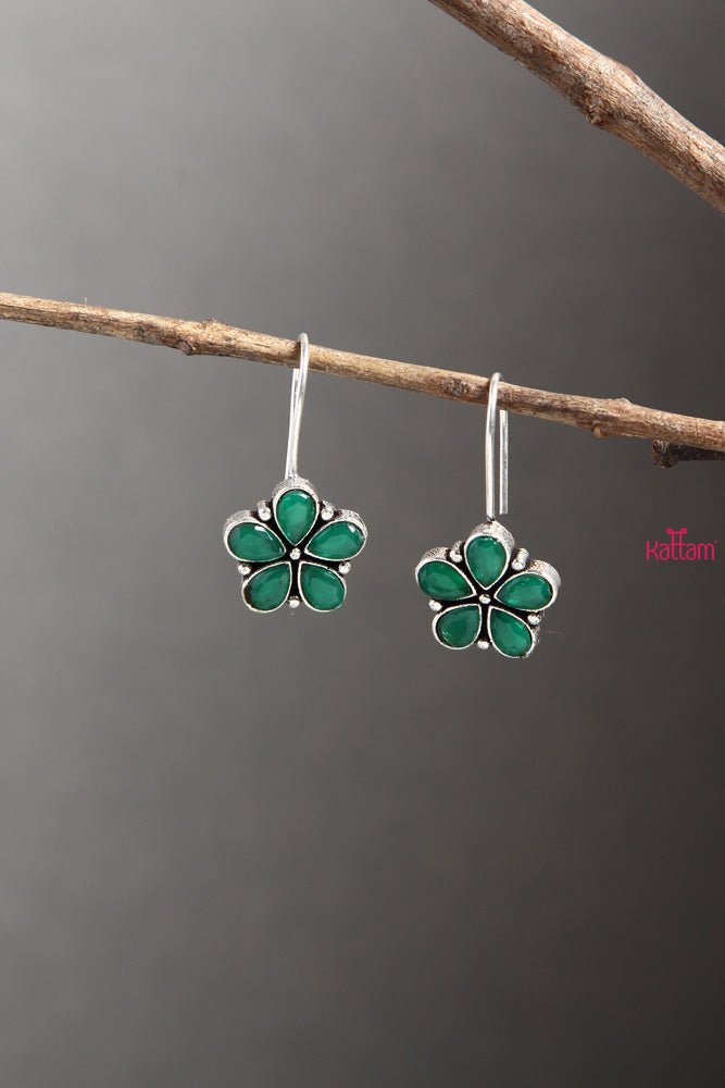 Green Flower Earring - E264