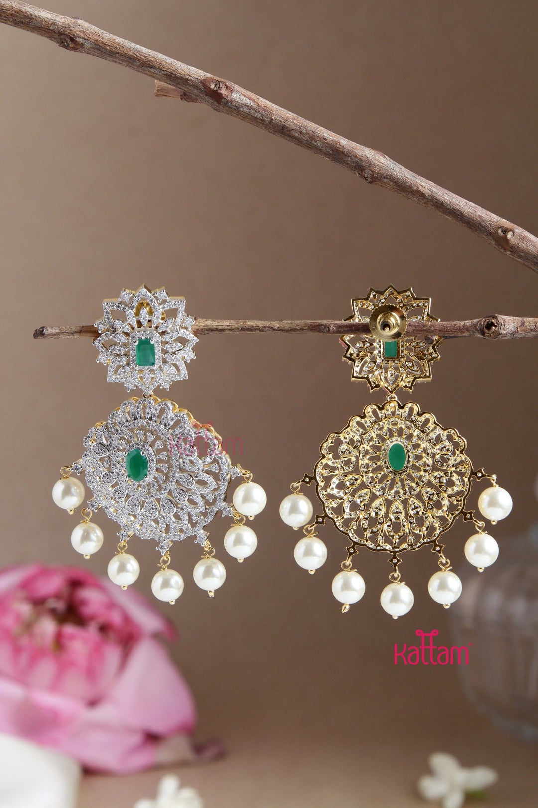Green Grand AD Stone Earring - E811