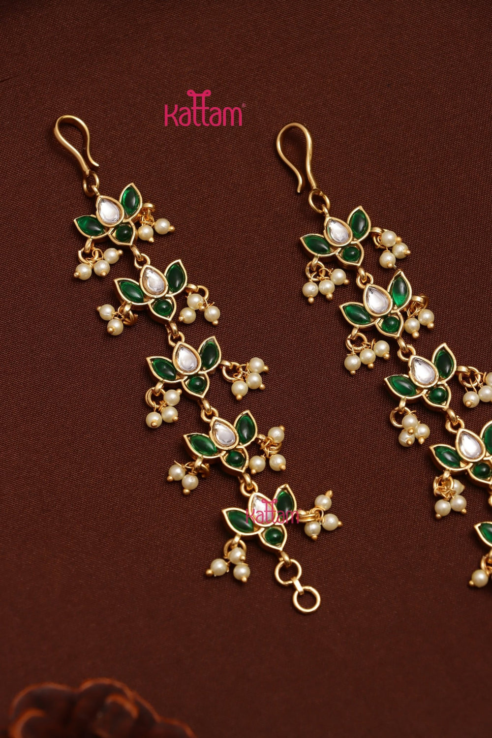 Green Lotus EarChain / Mattal - ECO65