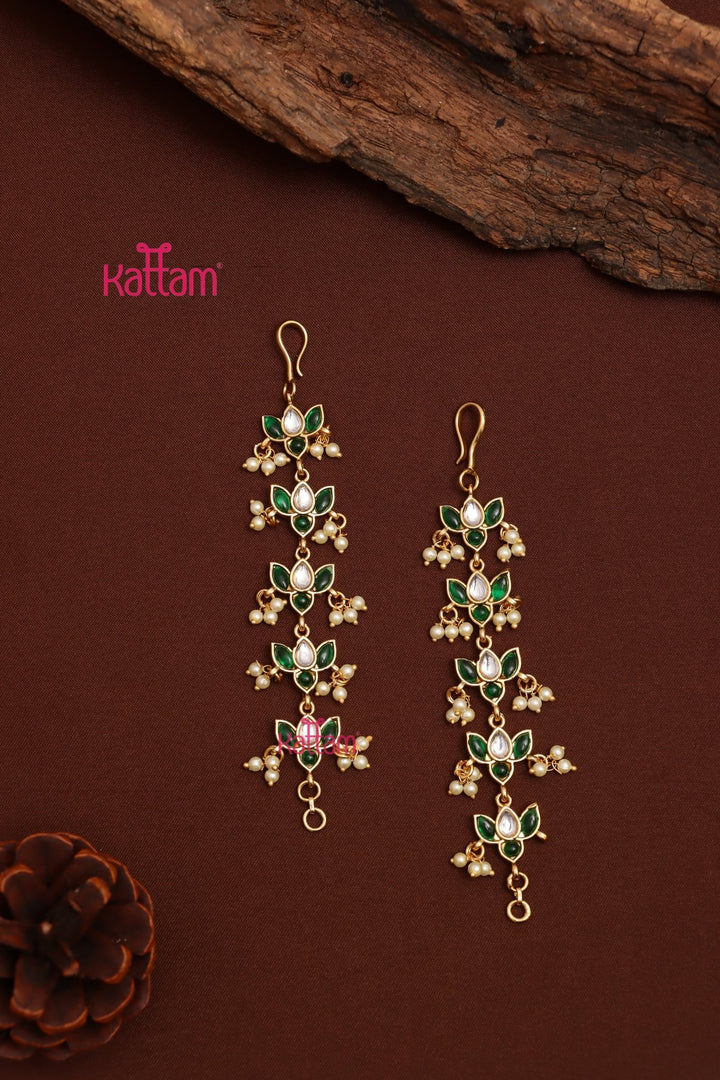 Green Lotus EarChain / Mattal - ECO65