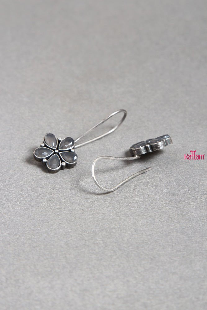Grey Flower Earring - E262