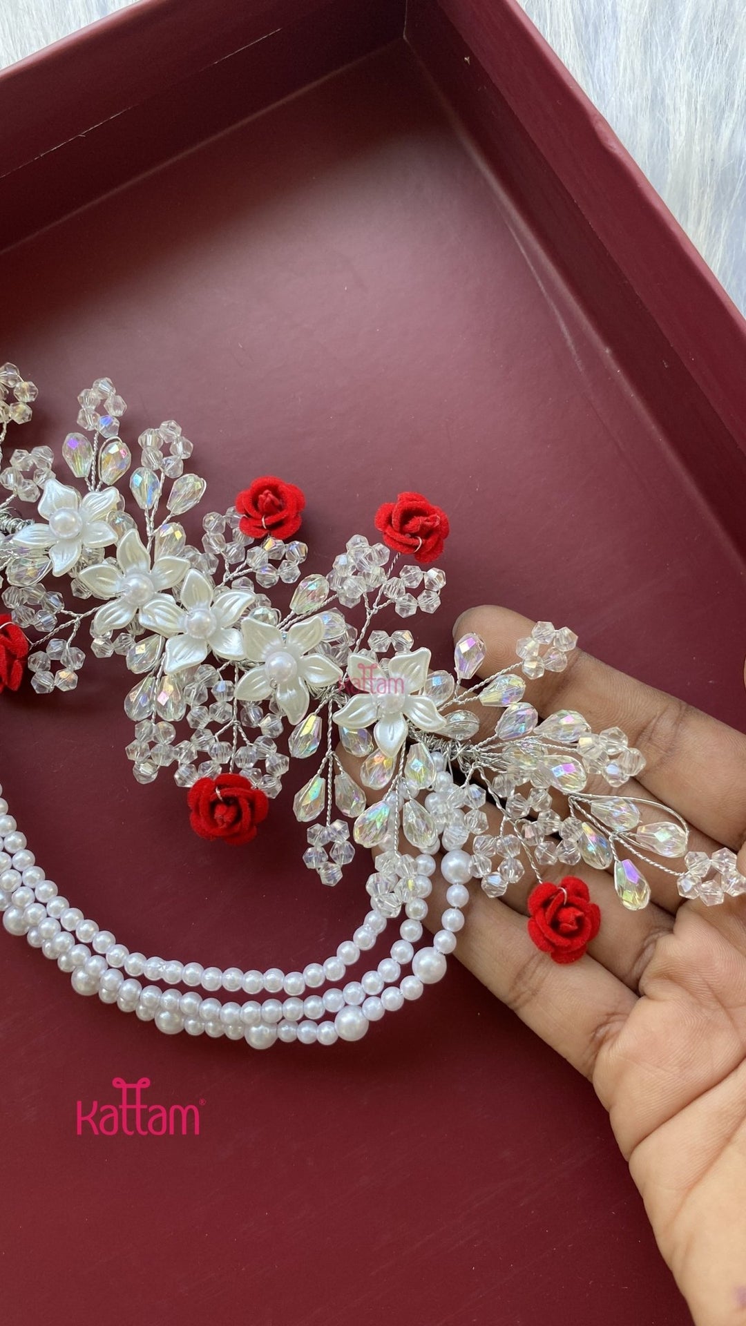 Handcrafted Hair Accessory Flower - Design 90 - HA173