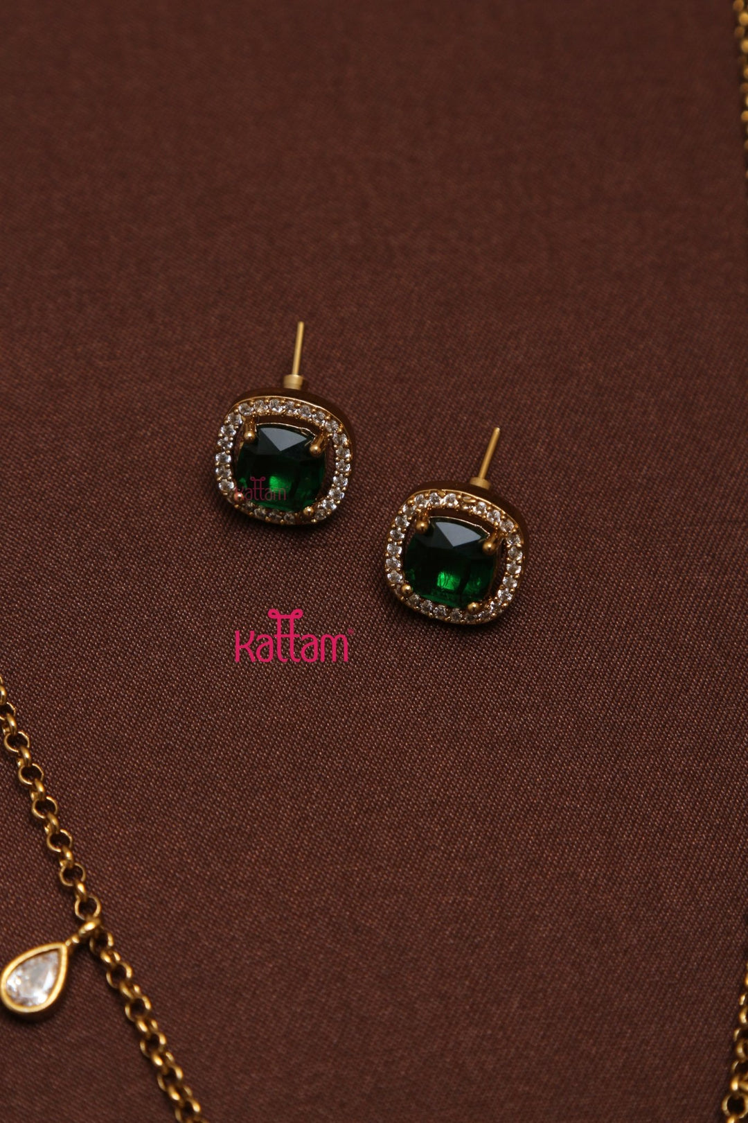 Hazel - Drop Green Charm Chain - N3530