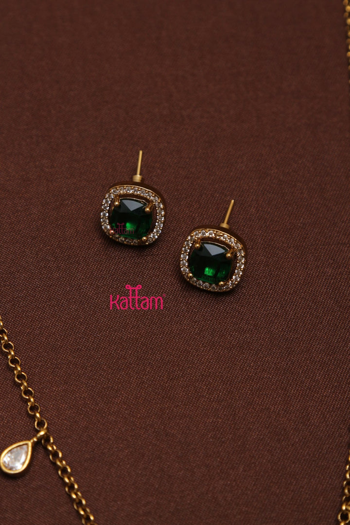 Hazel - Drop Green Charm Chain - N3530