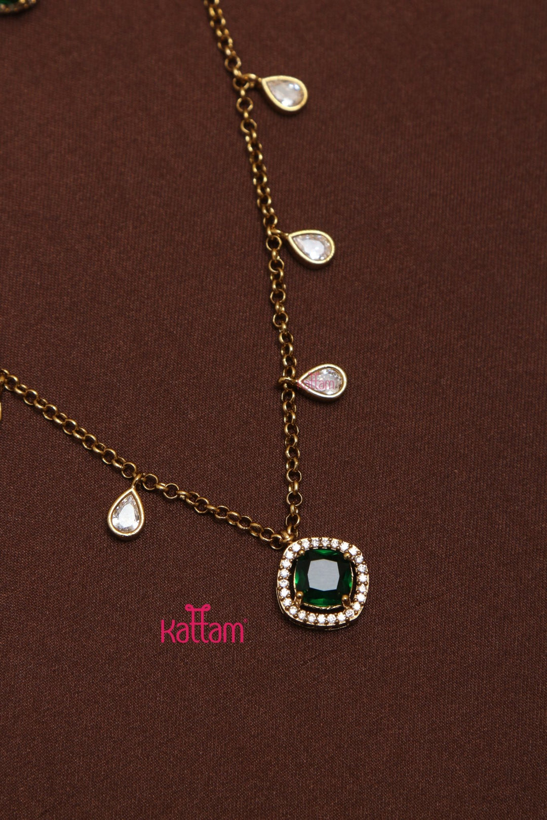 Hazel - Drop Green Charm Chain - N3530