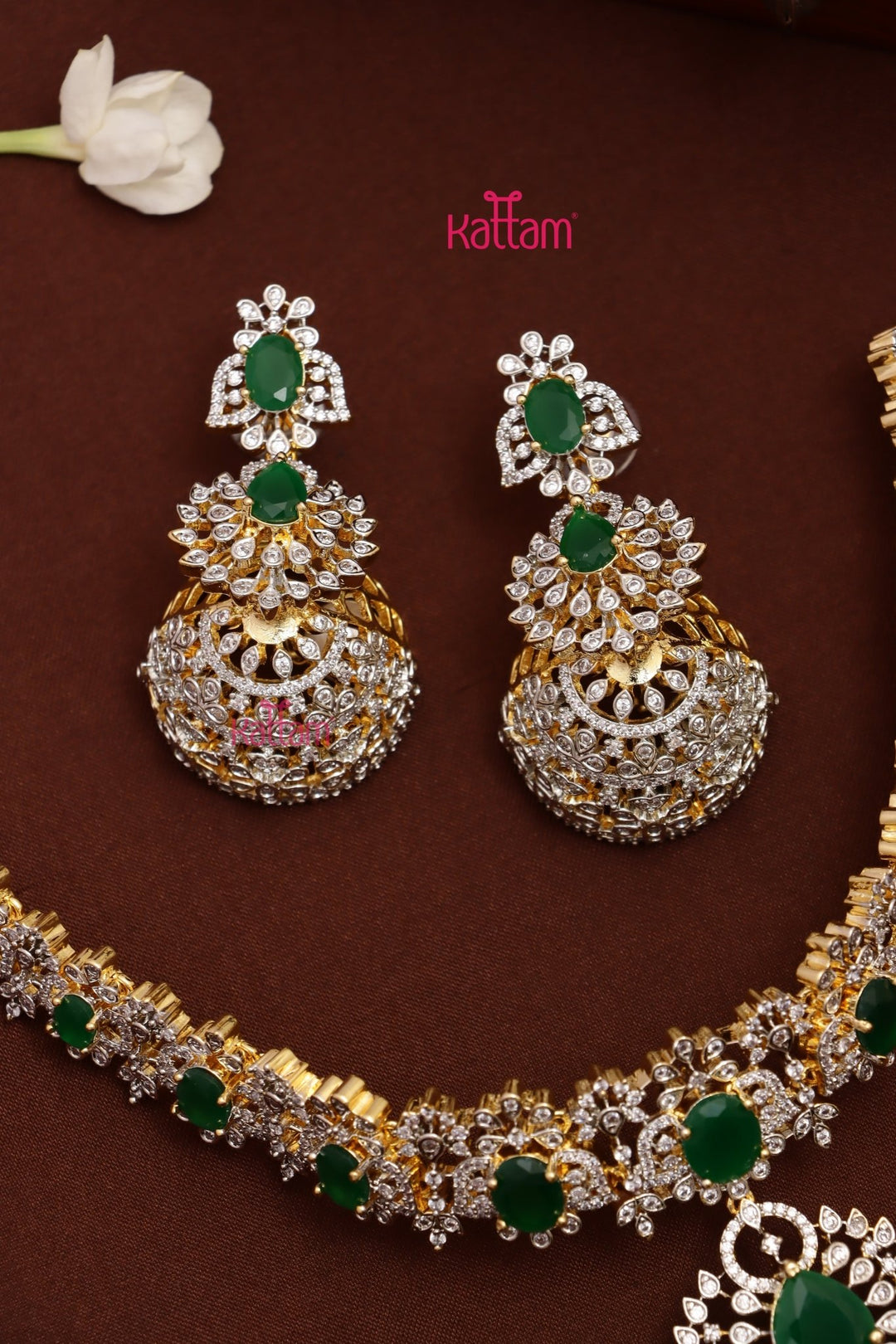 Jacquline - AD Stone Green Choker - N5312