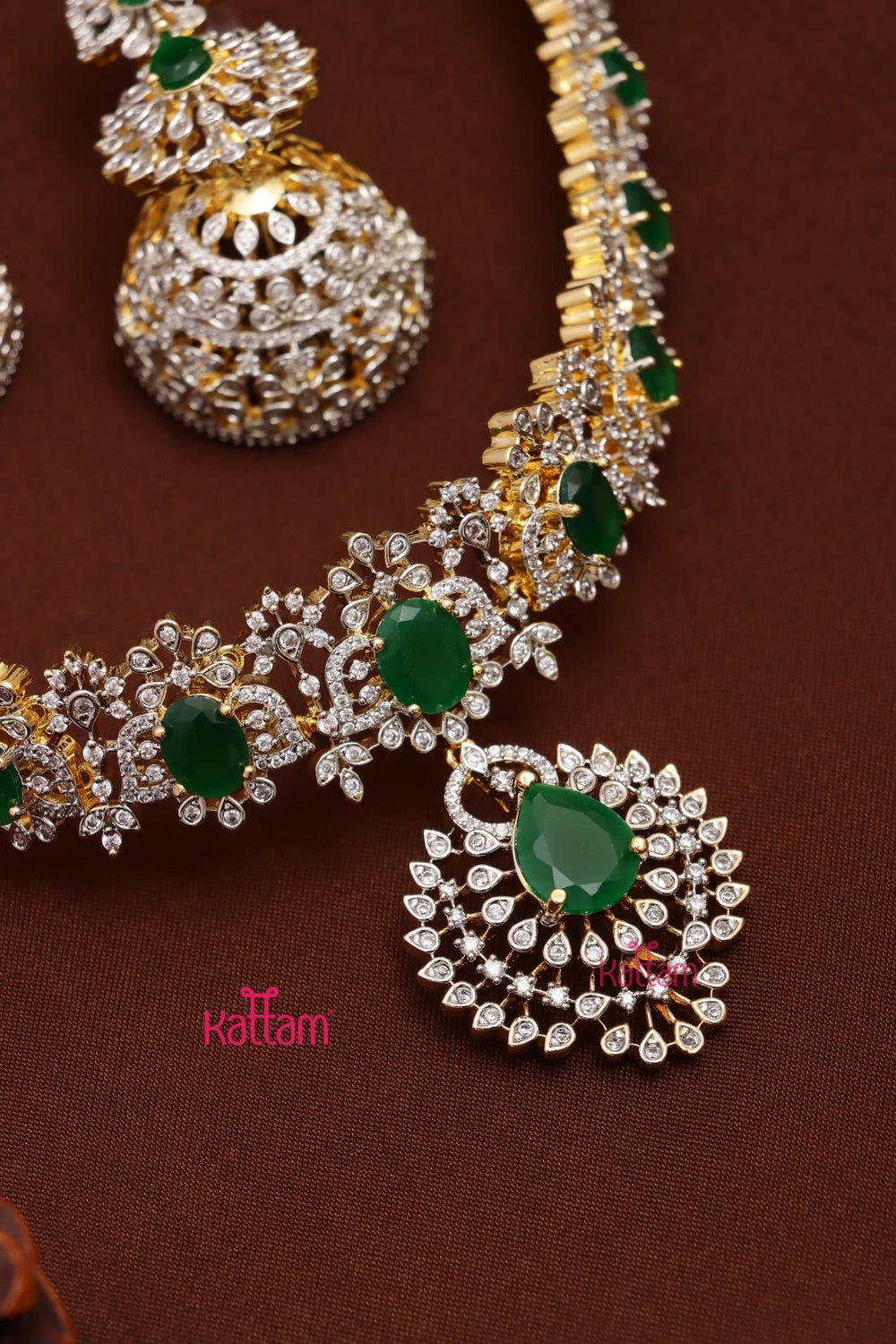 Jacquline - AD Stone Green Choker - N5312