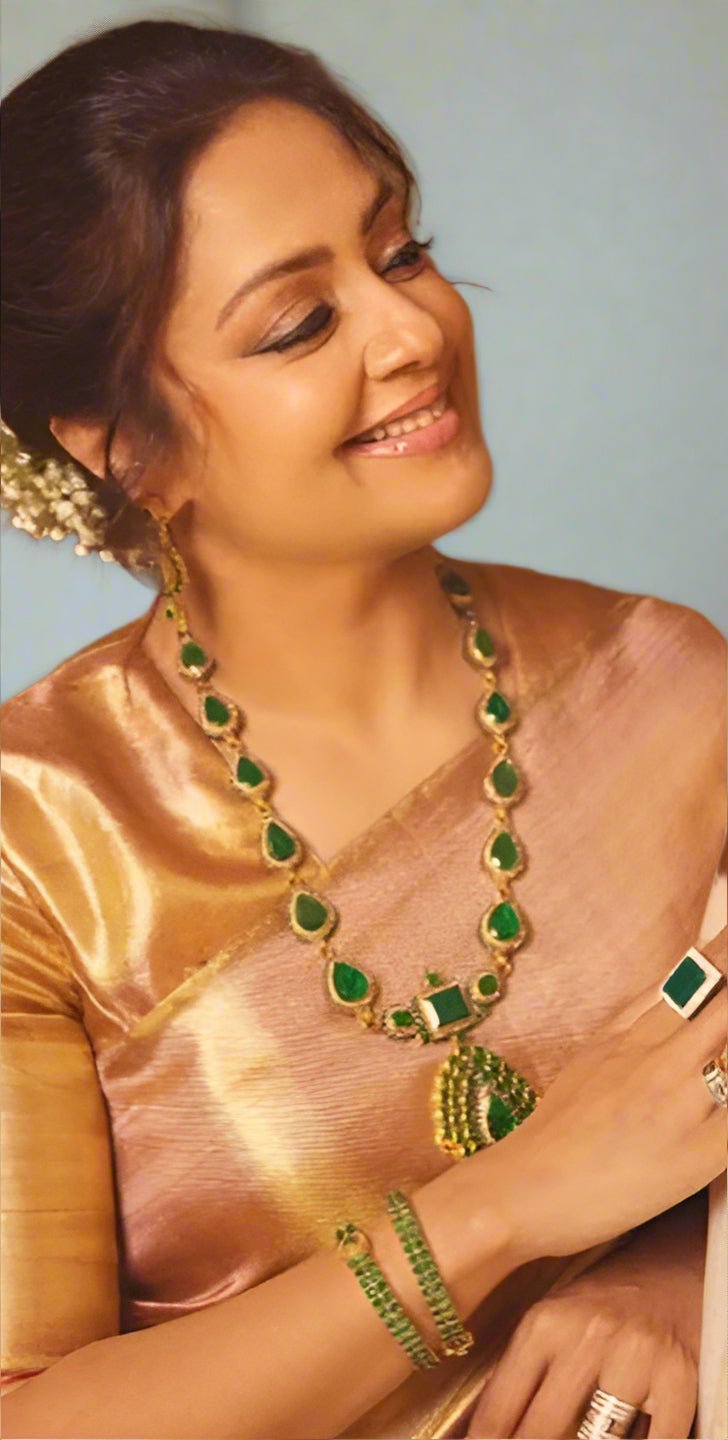 Jyothika - Emerald Stone Haram - N5272