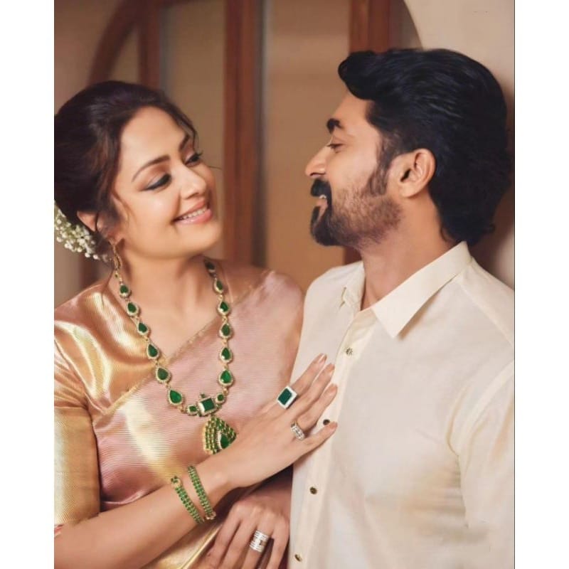 Jyothika - Emerald Stone Haram - N5272