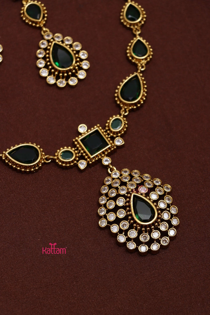 Jyothika - Emerald Stone Necklace - N5280