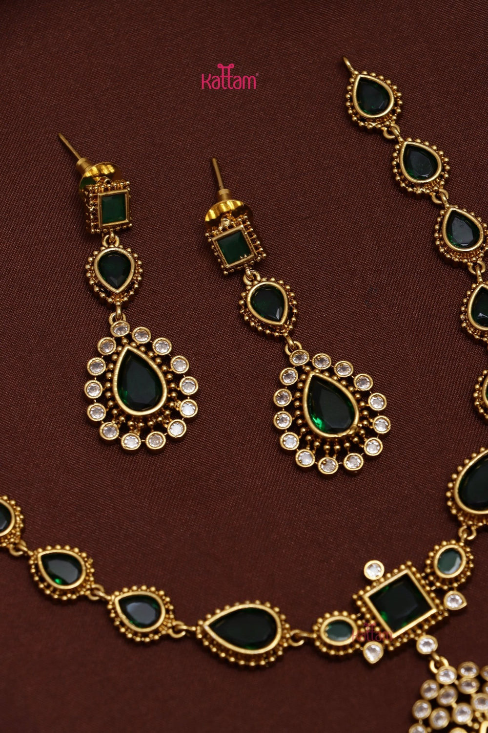 Jyothika - Emerald Stone Necklace - N5280