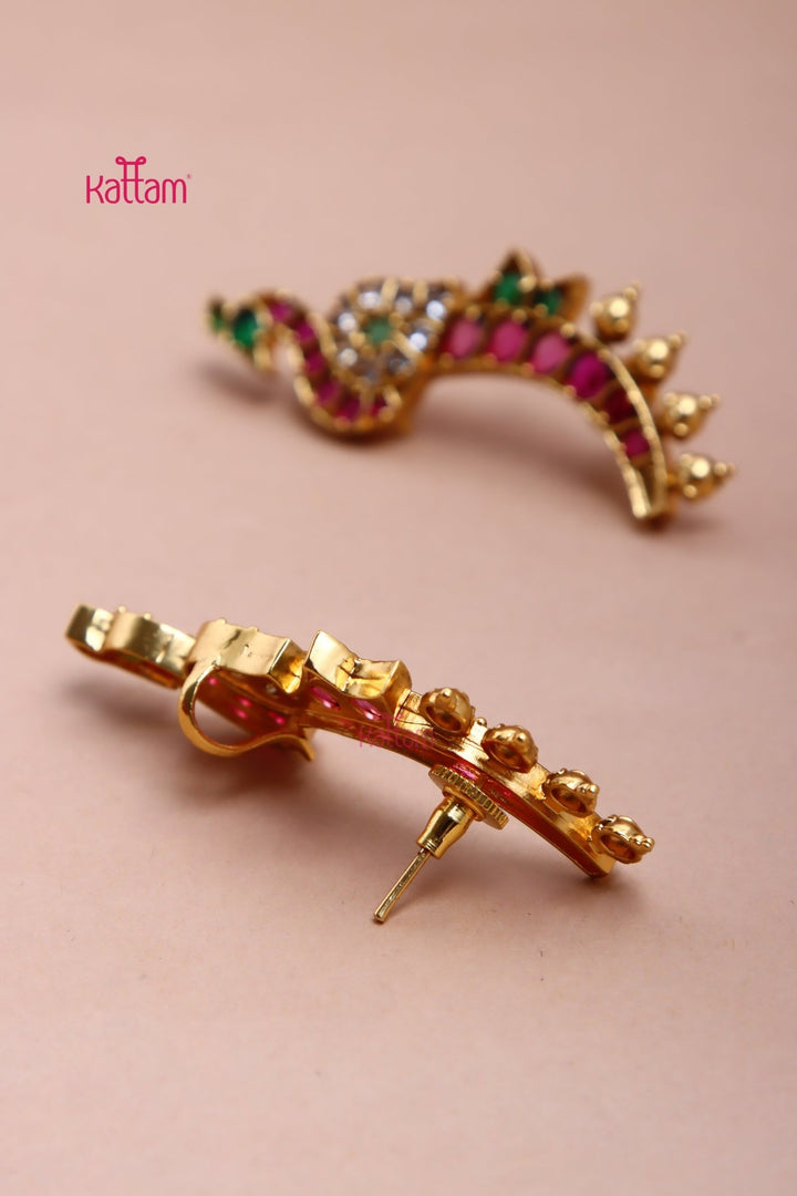 Kemp Peacock Earcuff Earring - E1076