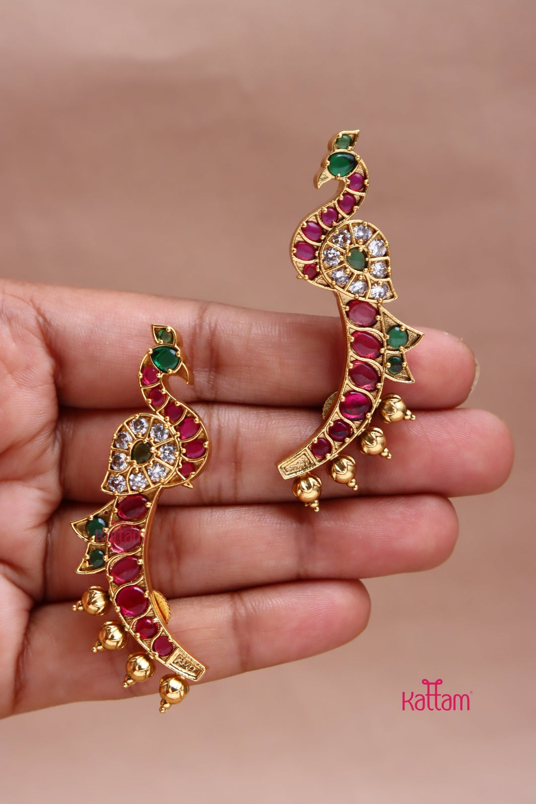 Kemp Peacock Earcuff Earring - E1076