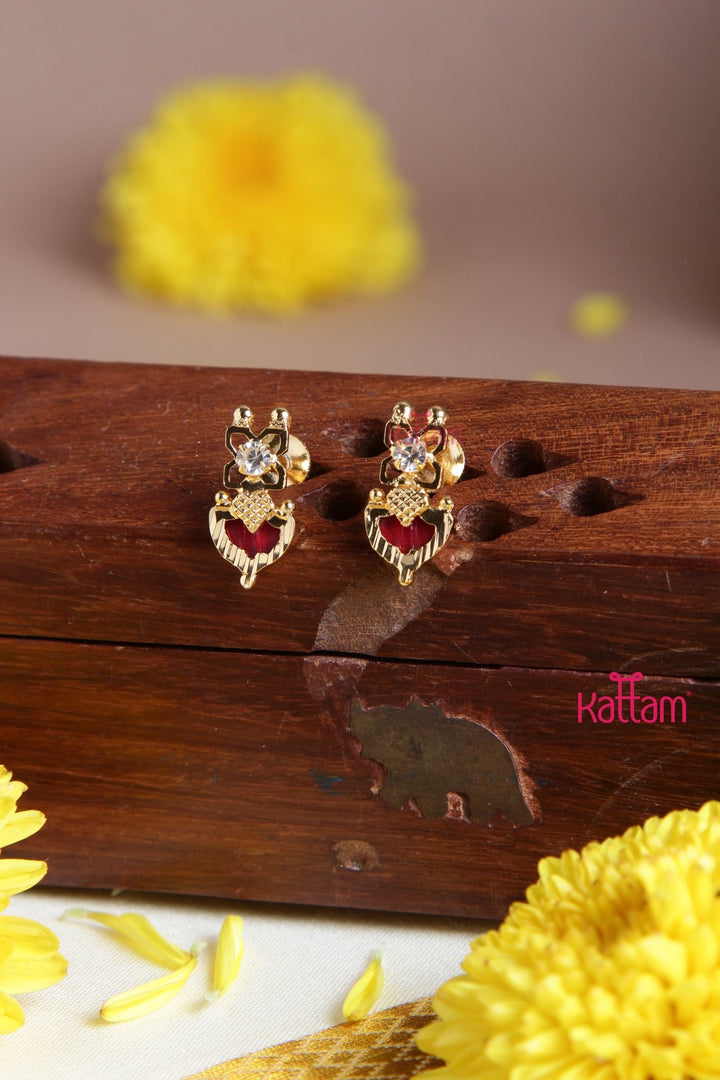 Kerala Palakka Ruby Stud - E968