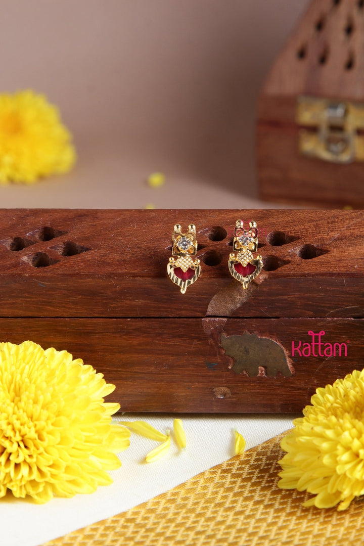 Kerala Palakka Ruby Stud - E968