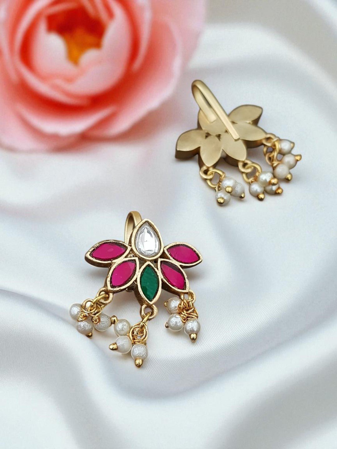 Kundan Bugadi Press On Style - Design 15 - E1125