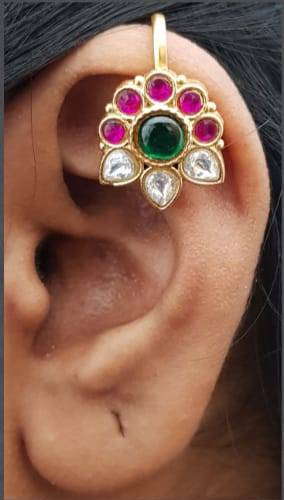 Kundan Bugadi Press On Style - Design 34 - E1144