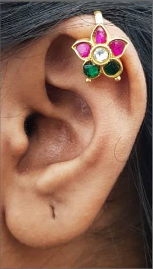 Kundan Bugadi Press On Style - Design 46 - E1156