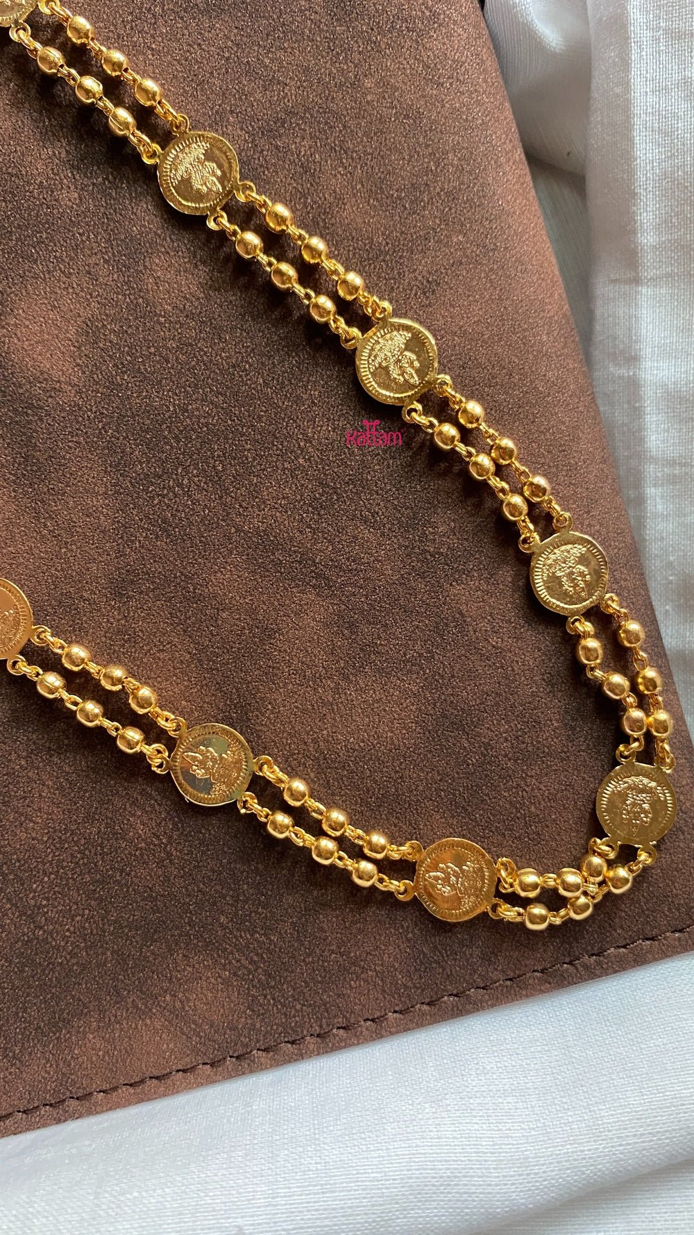 Lakshmi Two Layer Gold Chain (No Earrings) - N1062