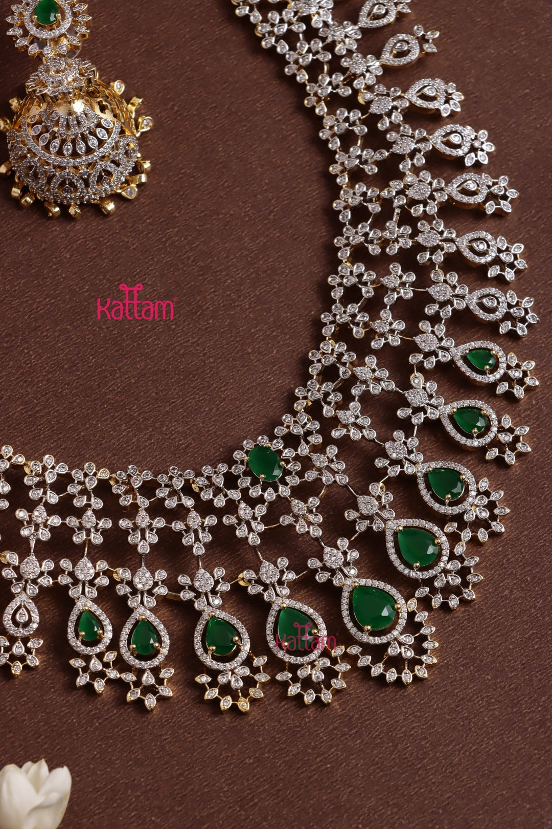 Layana - AD Green Bridal Haram - N5335