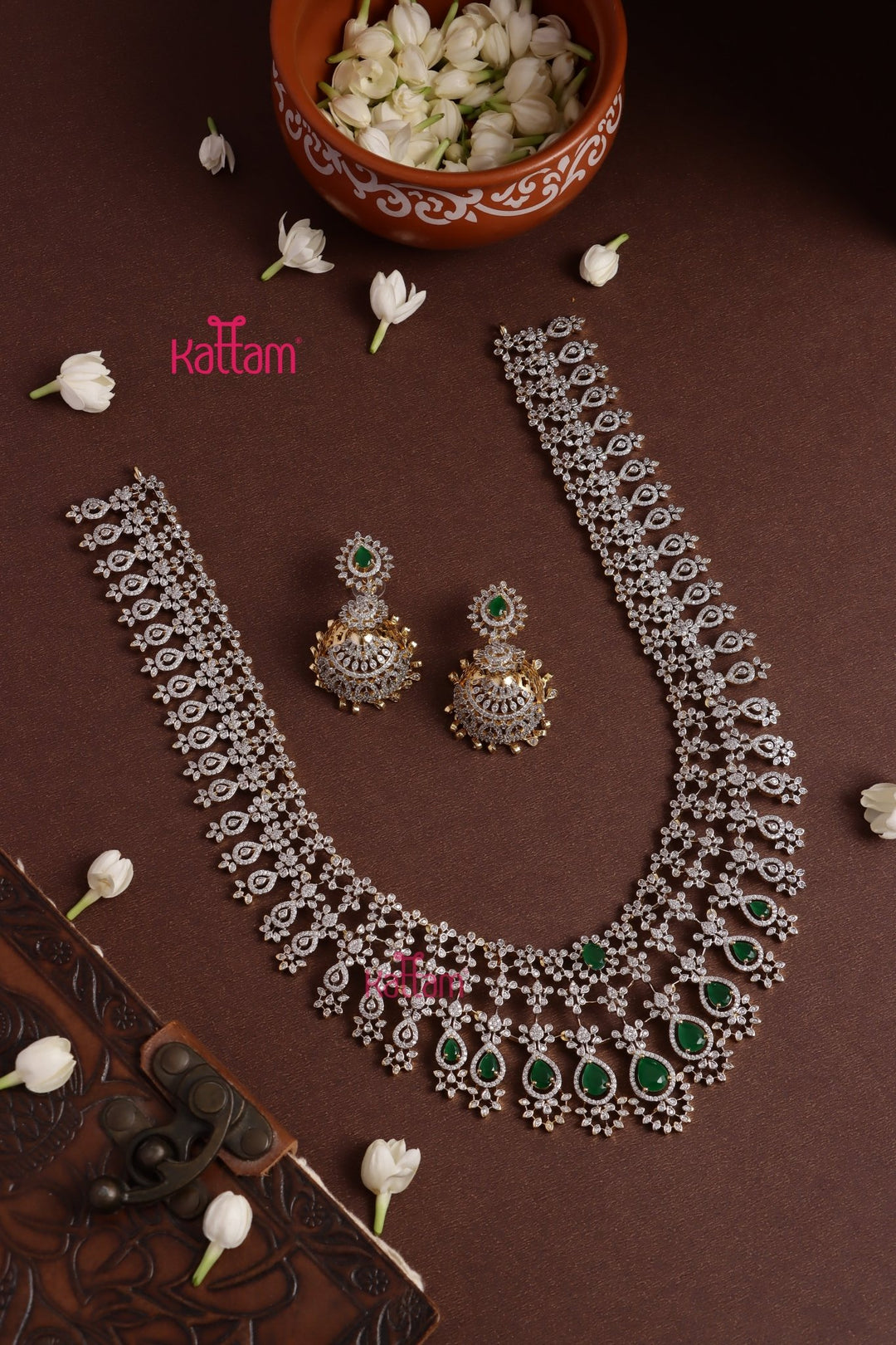Layana - AD Green Bridal Haram - N5335
