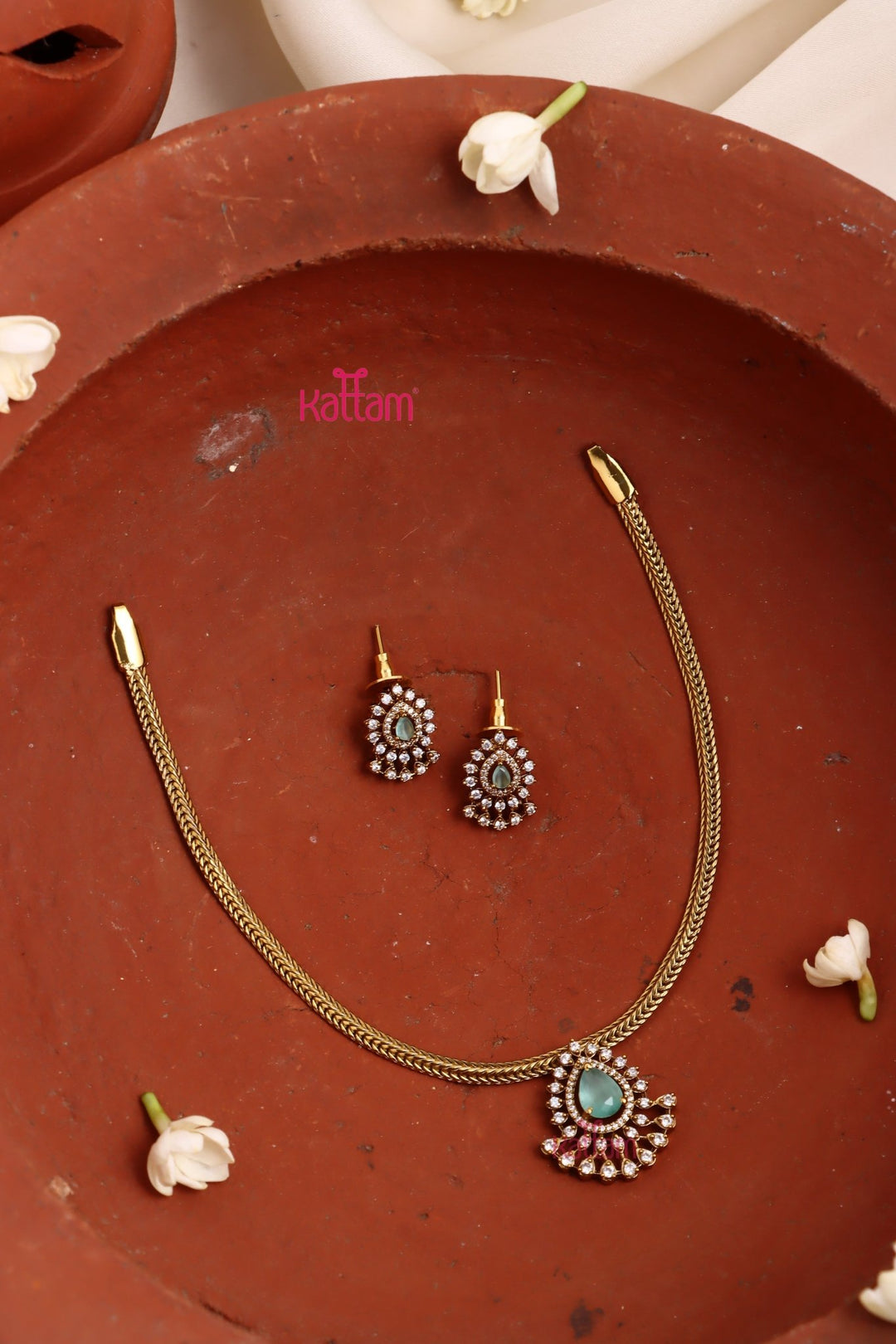 Leela - Thilak PastelGreen Choker - N3365