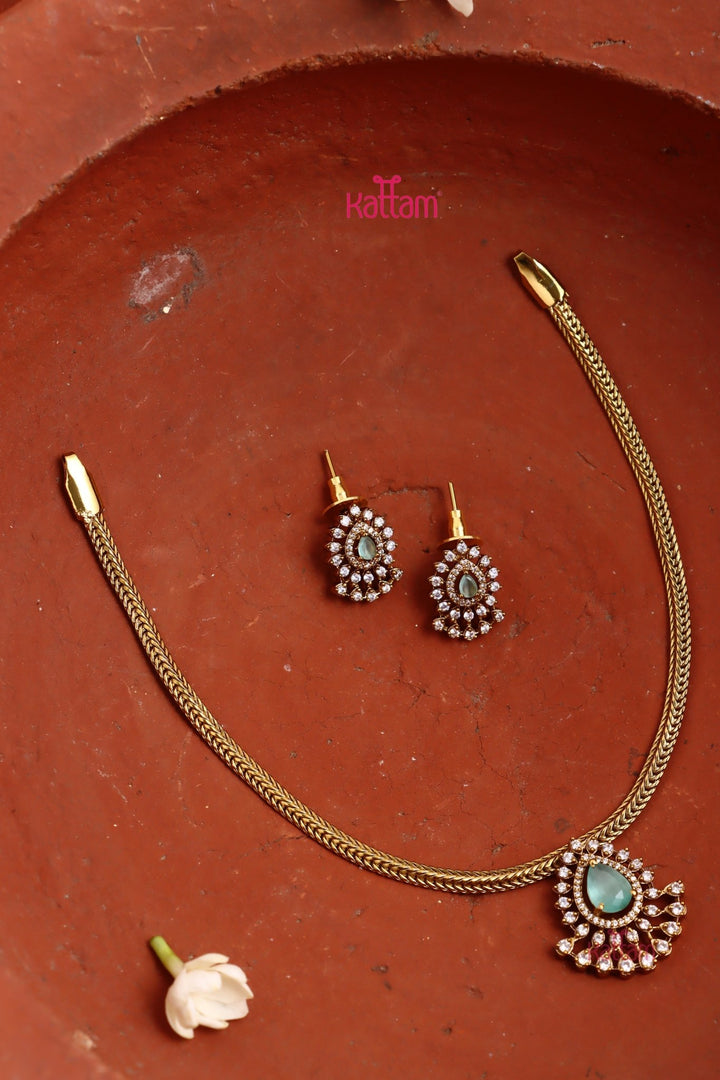 Leela - Thilak PastelGreen Choker - N3365