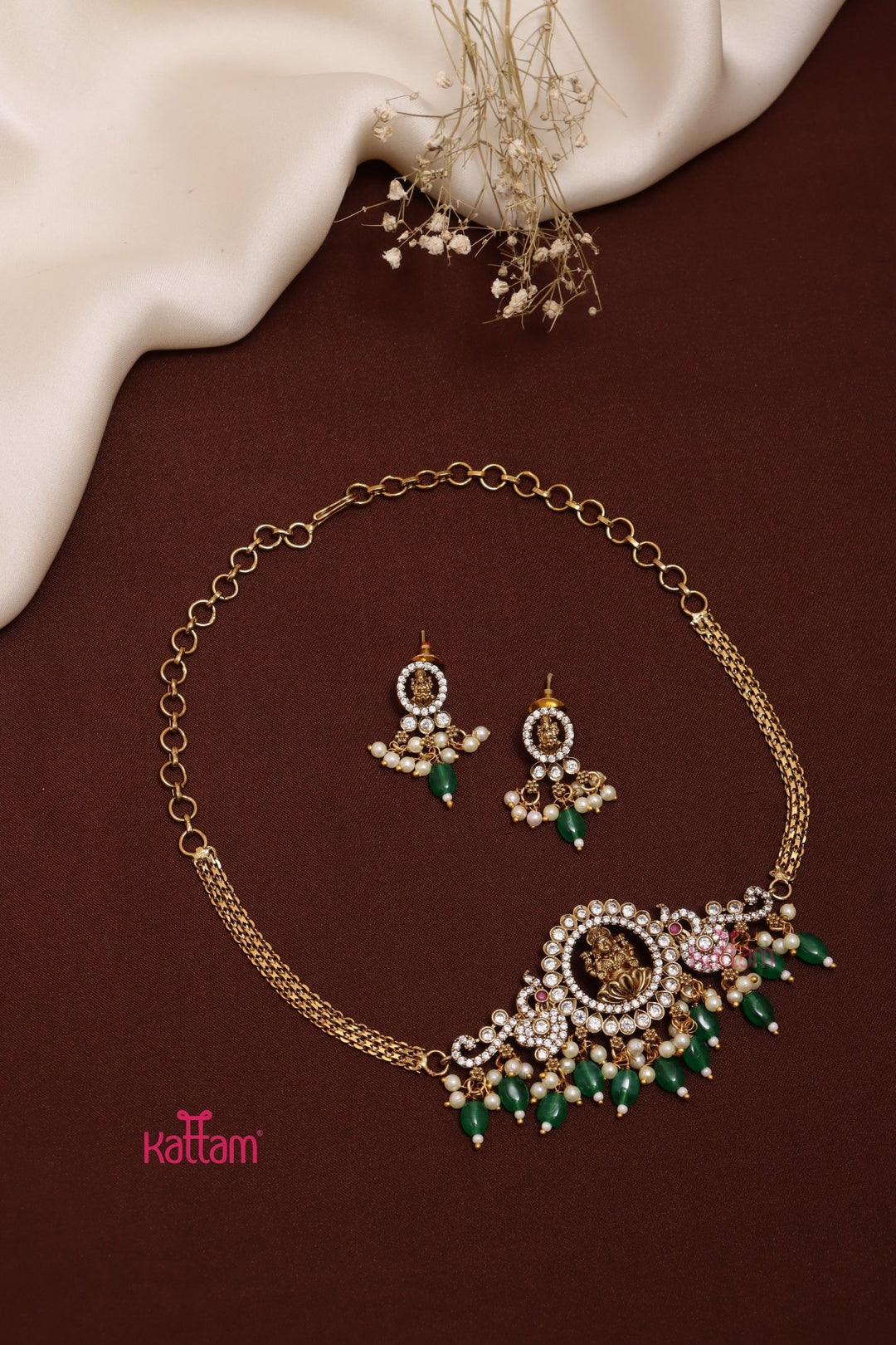 Mahira - Goddess Green Choker - N3606