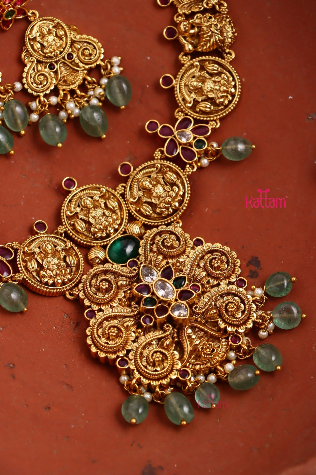 Matte Goddess Coin Necklace - N3406
