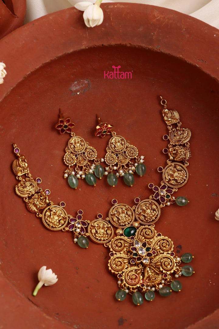 Matte Goddess Coin Necklace - N3406