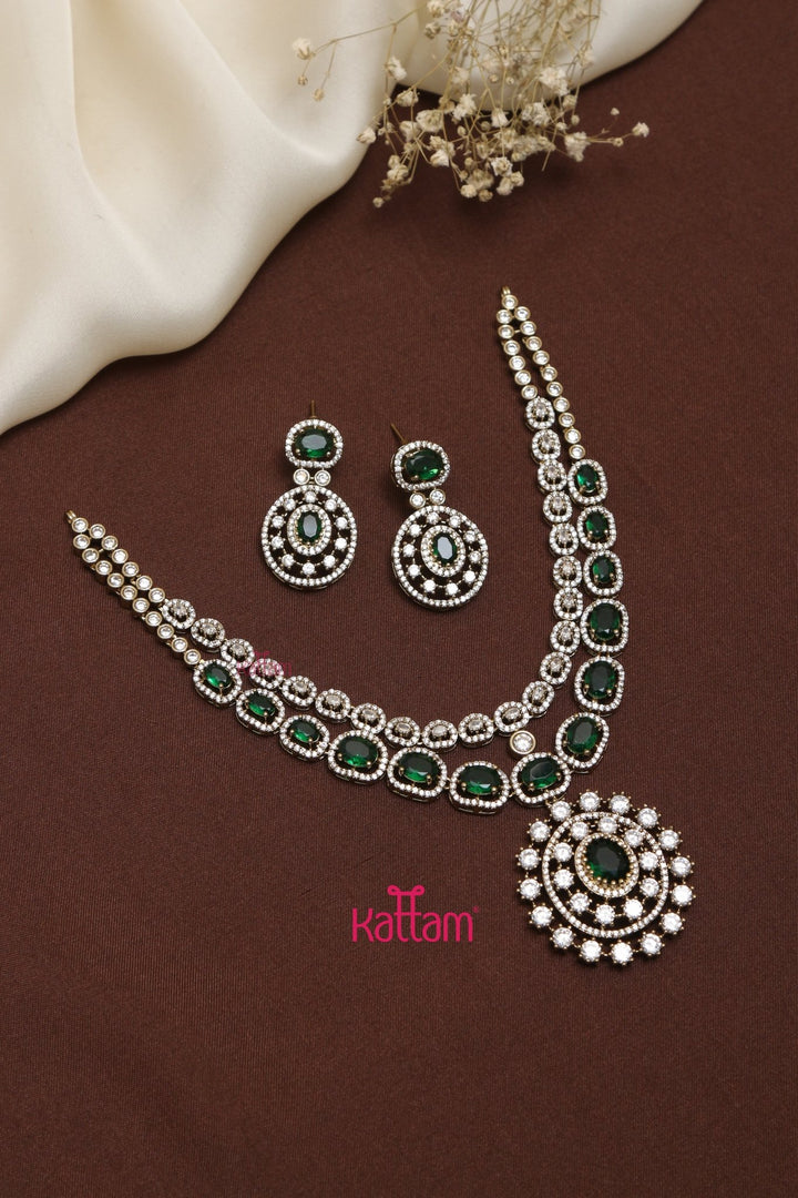 Monolisa - AD Layered Green Necklace - N5240