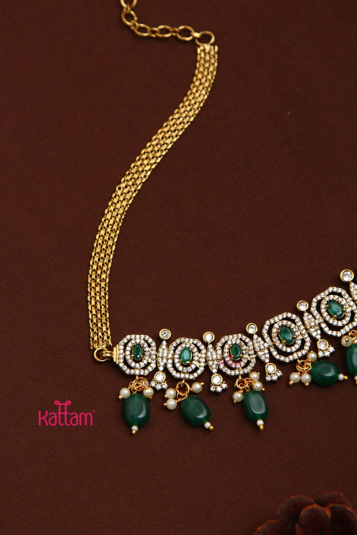 Myla - Victorian Motif Green Hipchain - HB192