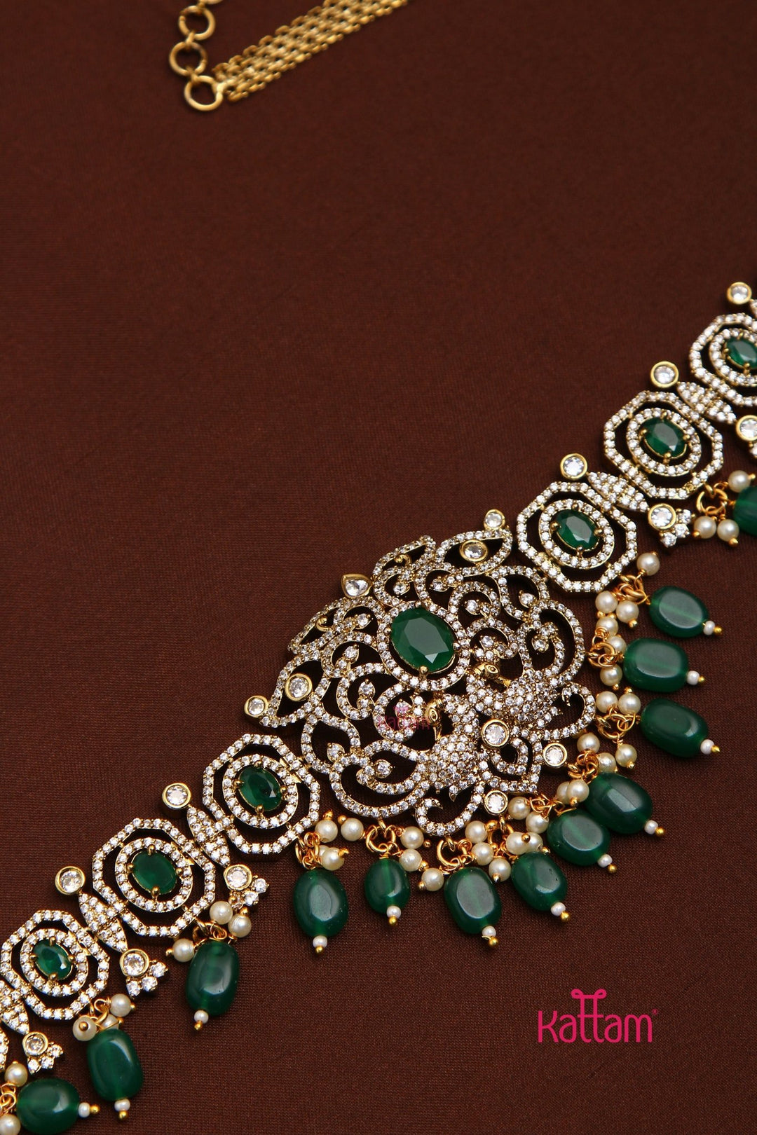 Myla - Victorian Motif Green Hipchain - HB192