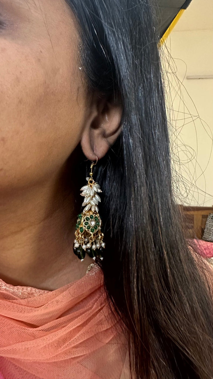 Nisha - Pearl Hook Jhumka Design 2 - E923