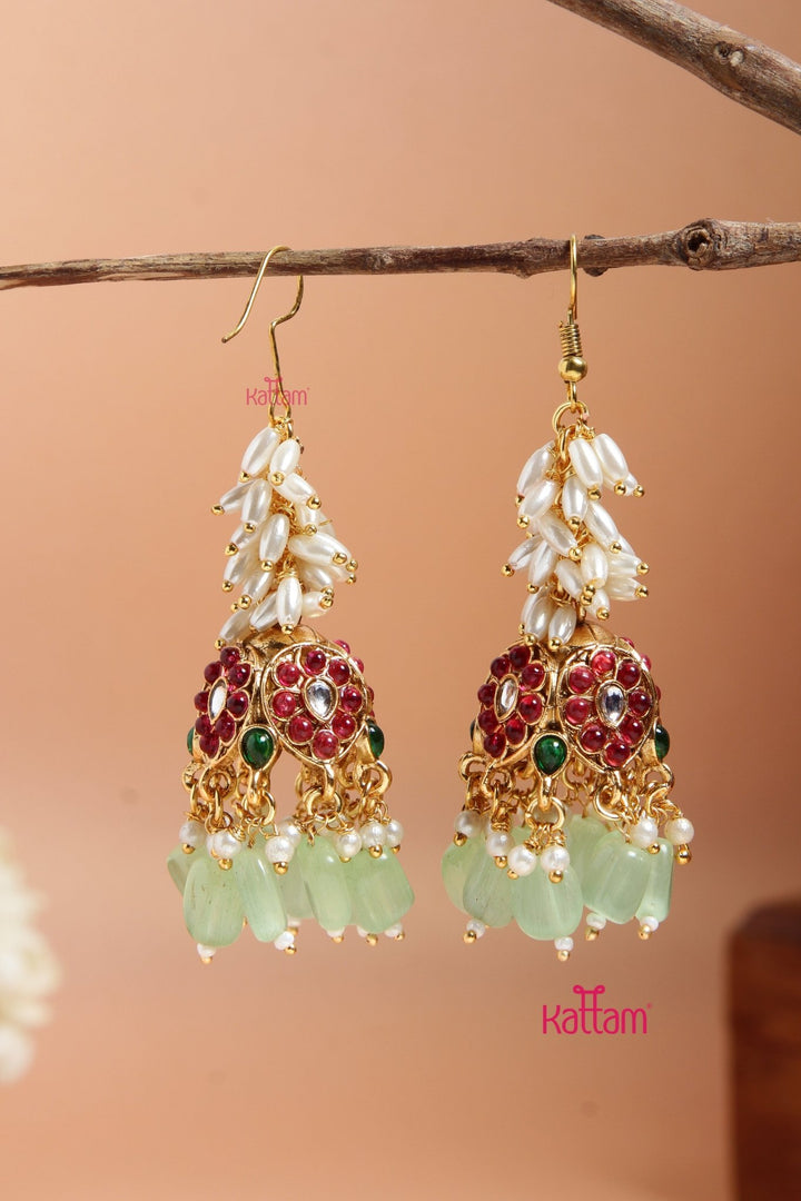 Nisha - Pearl Hook Jhumka Design 3 - E924