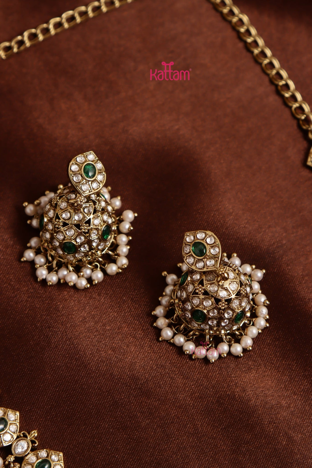 Paisley Black Polish Stone Choker - N3477