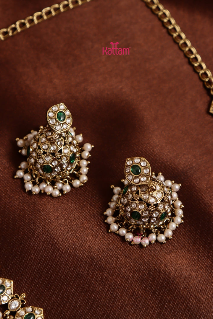 Paisley Black Polish Stone Choker - N3477